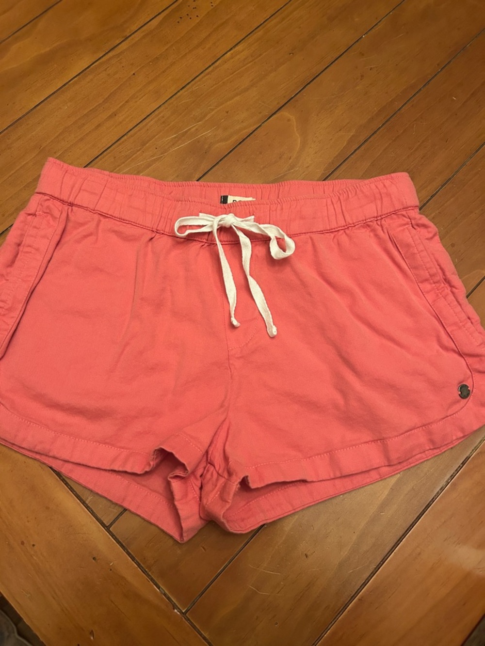 Roxy Little Trooper Drawstring Shorts Medium Coral Pink | Casual Beach Summer